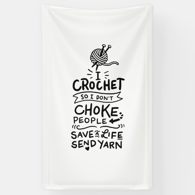 Crocheting Crochet Wool Banner (Vertical)