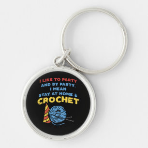 Crocheting Crochet Yarn Key Ring