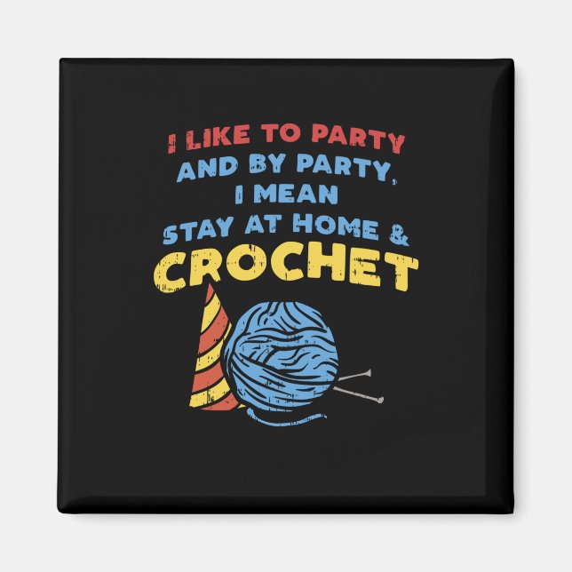Crocheting Crochet Yarn Magnet (Front)