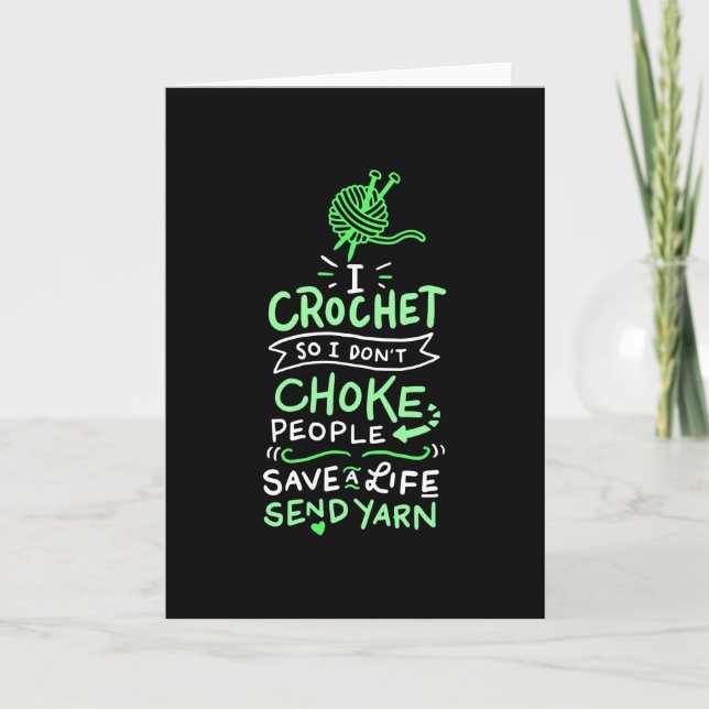 Crocheting Crocheter Gift Card (Front)