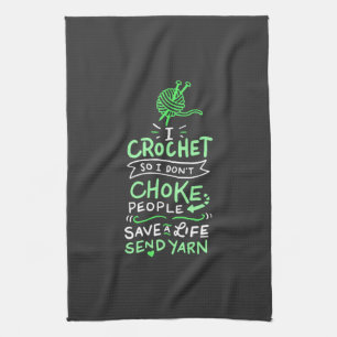 Crocheting Crocheter Gift Tea Towel