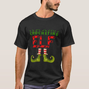 Crocheting Elf Funny Group Matching Family Pyjamas T-Shirt
