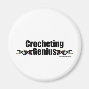 Crocheting Genius DNA Merchandise Magnet
