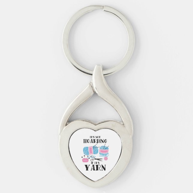 Crocheting Knitting Gifts Key Ring (Front)