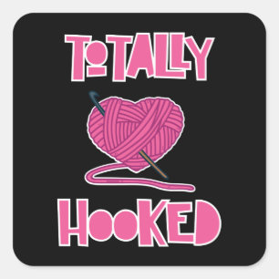 Crocheting Knitting Gifts Square Sticker