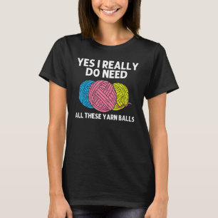 Crocheting Knitting Quilting Sewing Women Girls T-Shirt