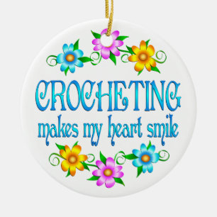 Crocheting Smiles Ceramic Tree Decoration