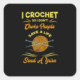 Crocheting Square Sticker
