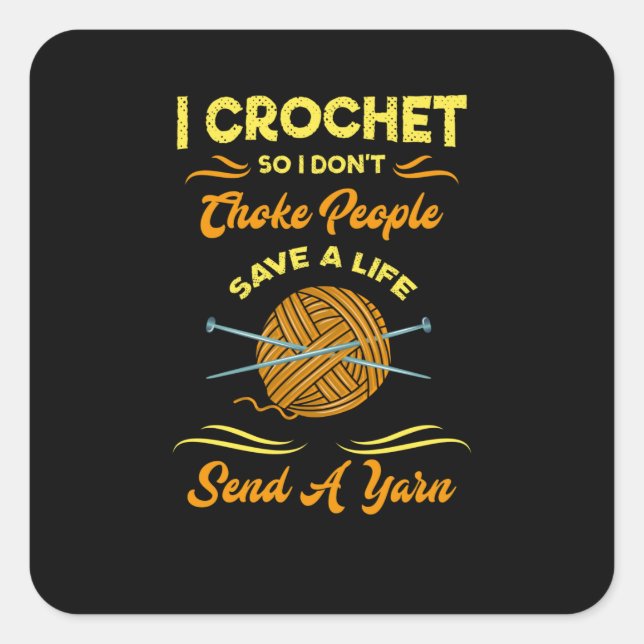 Crocheting Square Sticker (Front)