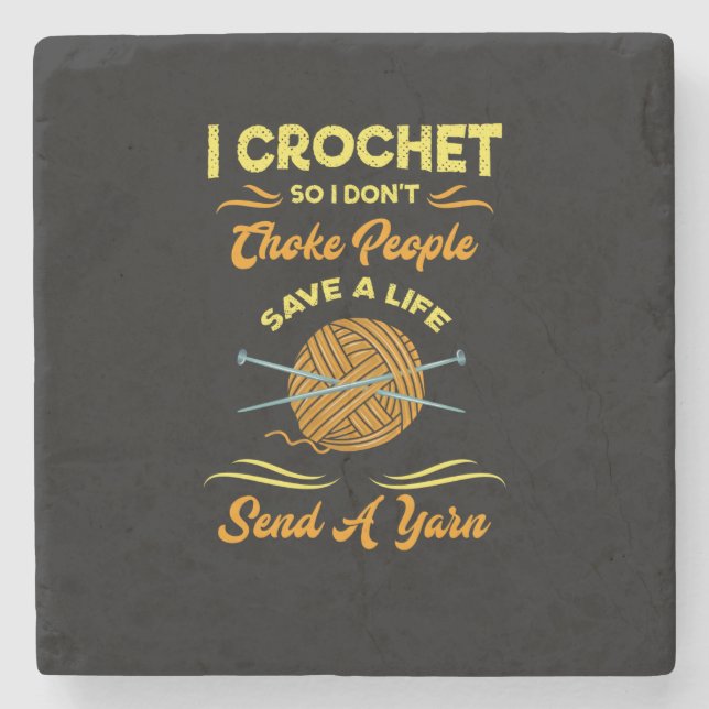 Crocheting Stone Coaster (Front)