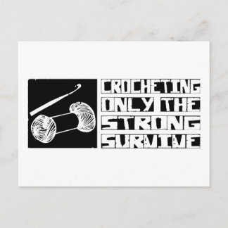 Crocheting Survive Postcard