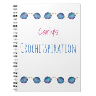 Crochetspiration - personalised with your name notebook