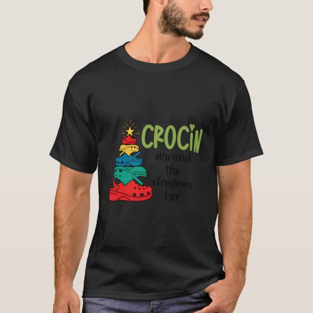 Crocin Around The Christmas Tree Funny T-Shirt (Front)