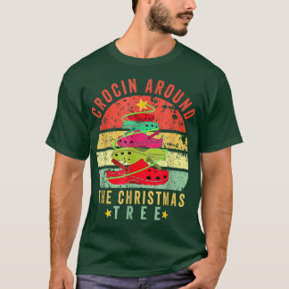 Crocin Around The Christmas Tree Pjs Xmas Christma T-Shirt