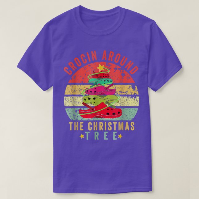 Crocin Around The Christmas Tree Pjs Xmas Christma T-Shirt (Design Front)