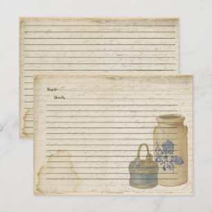Crock and Blue Basket Recipe Cards
