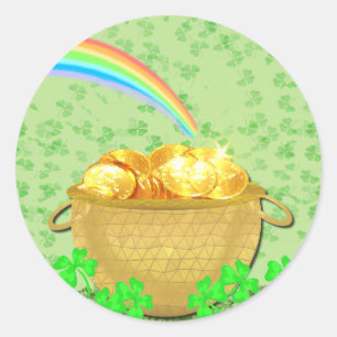 Crock 'O Gold Classic Round Sticker
