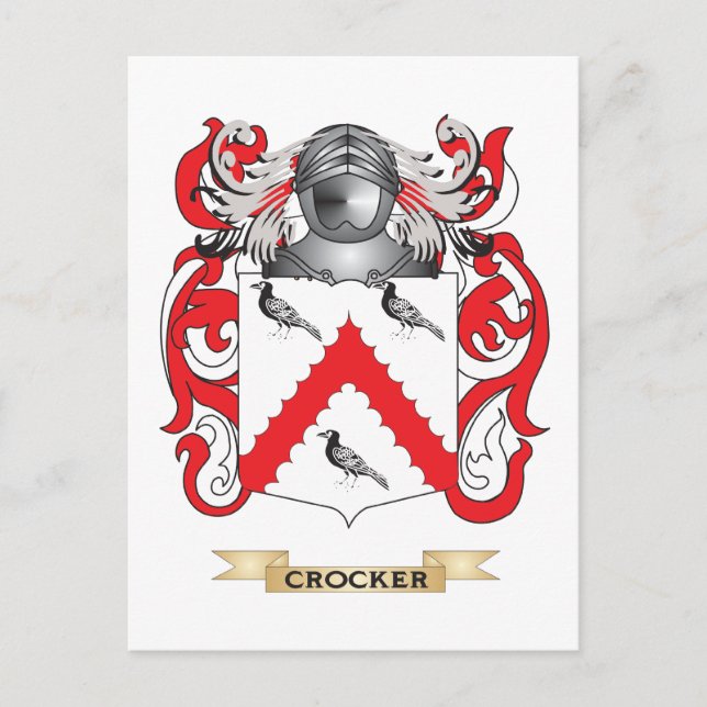 Crocker Coat of Arms Postcard (Front)