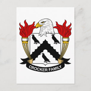 Crocker Family Crest Postcard