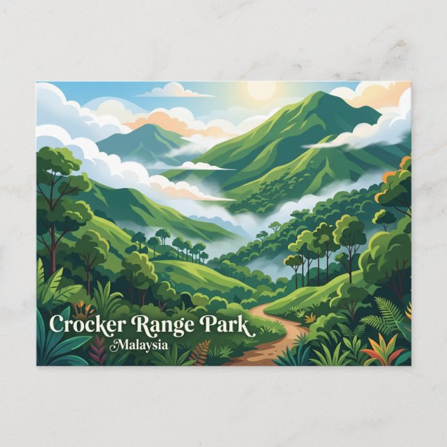 Crocker Range Park Malaysia Postcard (Front)