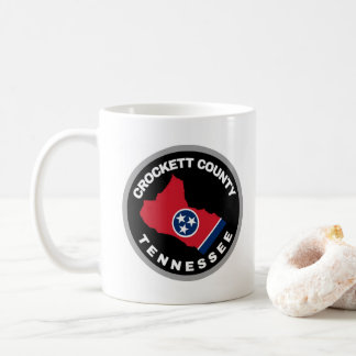 Crockett County patch emblem coffee cup