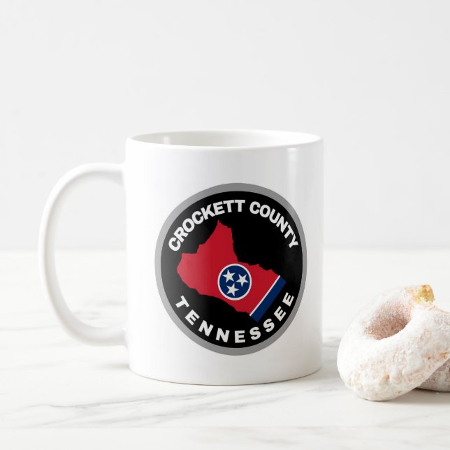 Crockett County patch emblem coffee cup (With Donut)