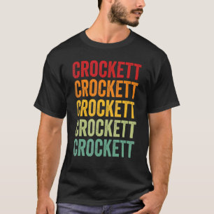 Crockett County Texas Rainbow Text Design T-Shirt