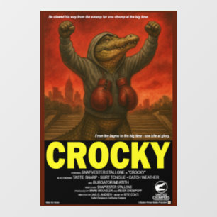 Crocky Classic Movie Parody Window Cling
