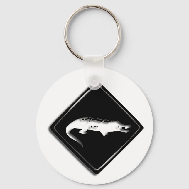 Croco Crocodile Sign Keychain (Front)