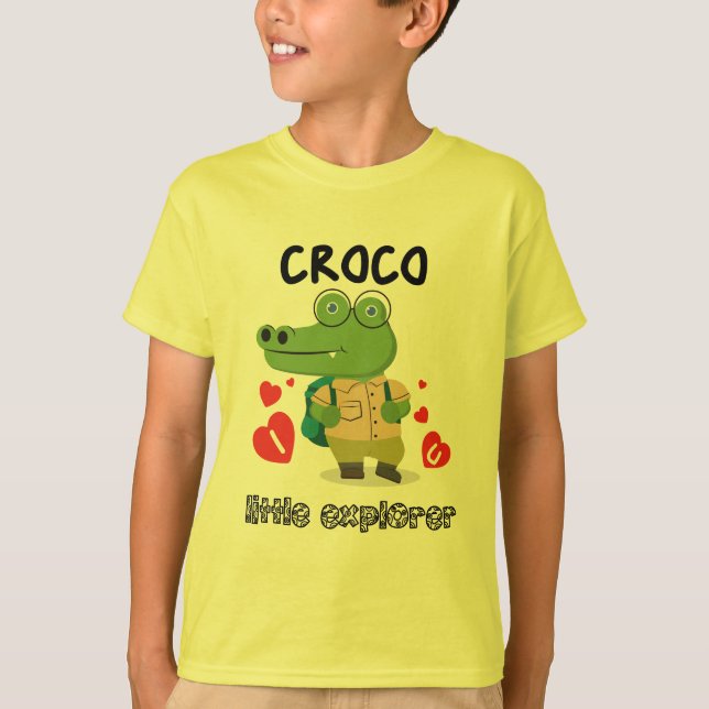Croco little explorer - Crocodile T-Shirt (Front)
