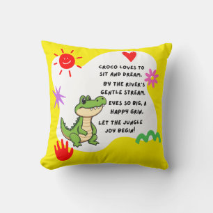 - “Croco’s Dream Stream” Cushion