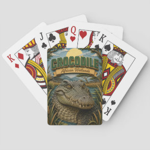 Crocodile African Wetlands POPCUT Playing Cards