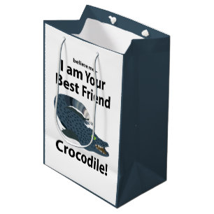 Crocodile Alligator Funny Crocodile Medium Gift Bag