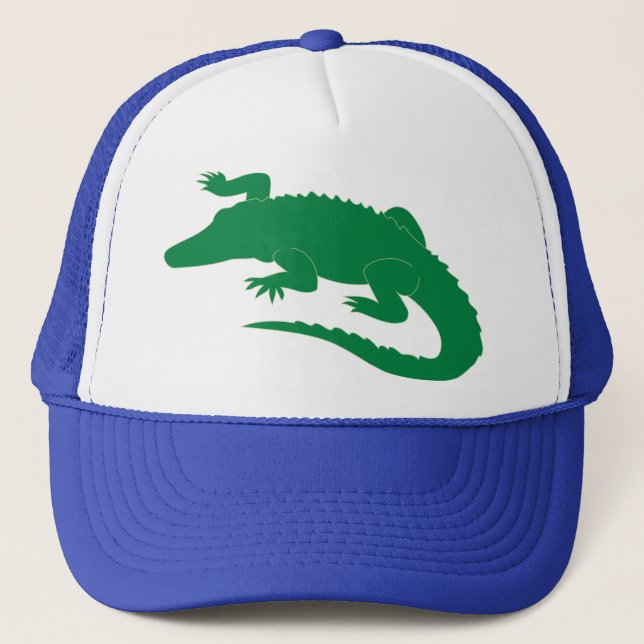 Crocodile Alligator Gator Reptile Trucker Hat (Front)