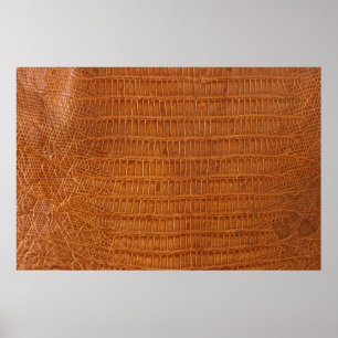 Crocodile alligator reptile leather texture close poster
