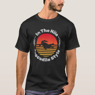 crocodile animal alligators silhouette reptile T-Shirt