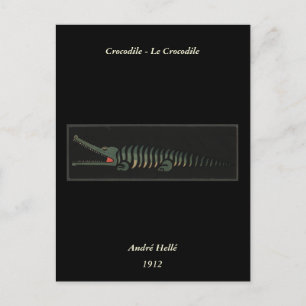 Crocodile - Antiquarian Colourful Book Illustratio Postcard