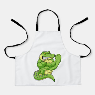 Crocodile as Bodybuilder & big Muscles Apron