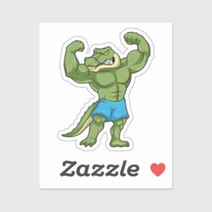 Crocodile as Bodybuilder extreme