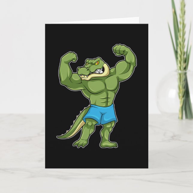 Crocodile as Bodybuilder extreme Card (Front)