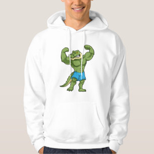 Crocodile as Bodybuilder extreme Hoodie