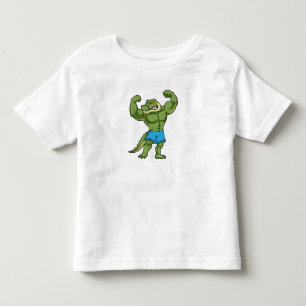 Crocodile as Bodybuilder extreme Toddler T-Shirt