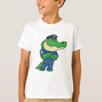 Crocodile as Police officer with Police uniform