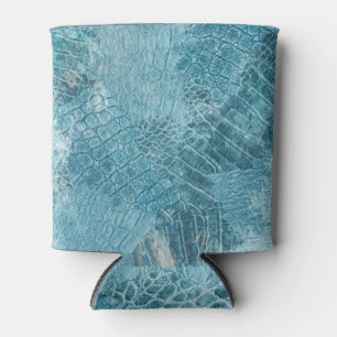 Crocodile Batik: Textured Fabric Art Can Cooler