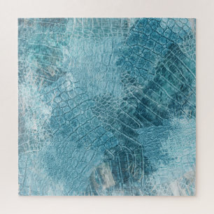 Crocodile Batik: Textured Fabric Art Jigsaw Puzzle
