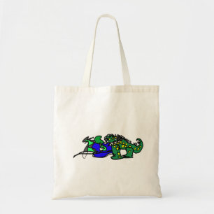 Crocodile beat tote bag