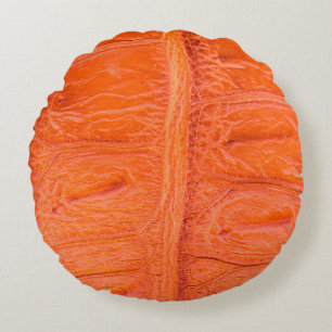 Crocodile belly skin texture background. This imag Round Cushion