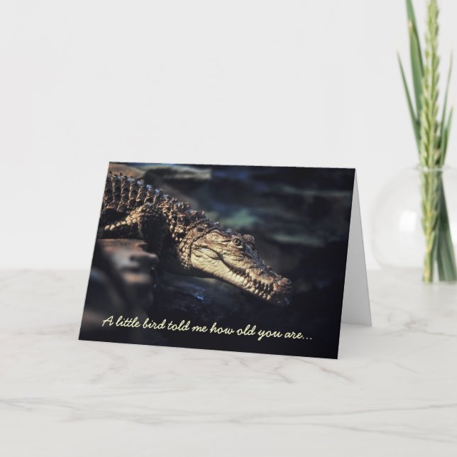 Crocodile birthday card (Front)