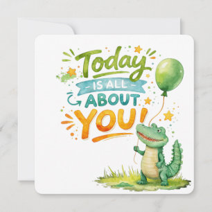 Crocodile Birthday Card for Kids