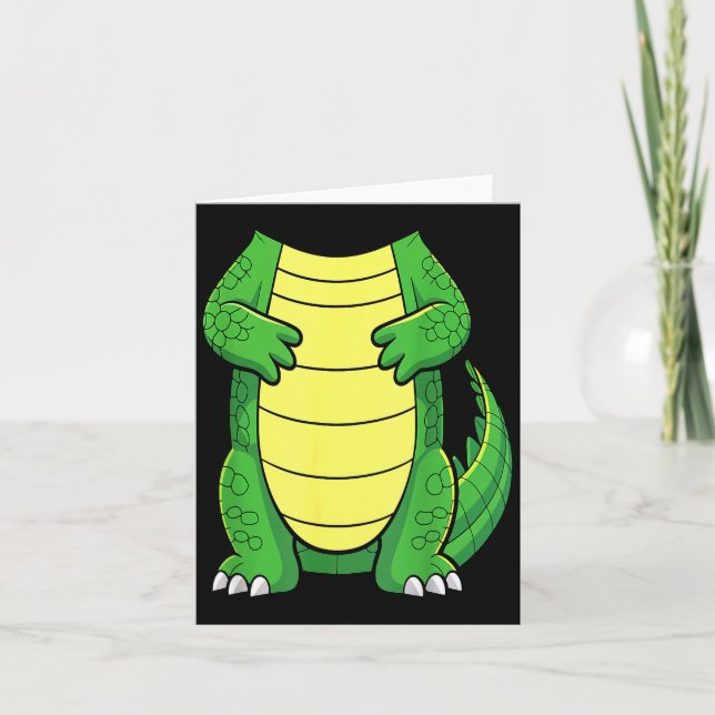 Crocodile Body Shirt Adult Kids Men Women Alligato Card (Front)